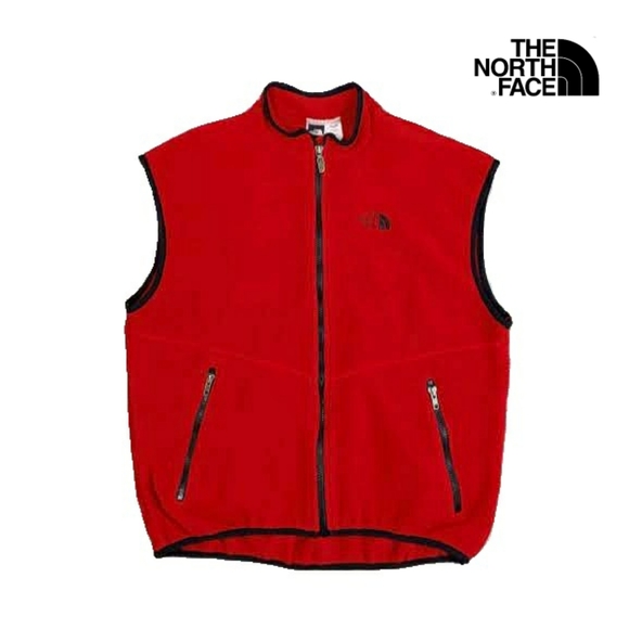 The North Face Other - Vtg The North Face Red Fleece Mens XL Zip Vest
